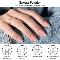 Dukasou Semi Cured Gel Nail Strips 28 Pcs Gel Nail Strips Work With Any Uv Lamp Long Lasting Gel Nail Stickers Full Nail Wraps