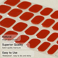 Dukasou Semi Cured Gel Nail Strips 28 Pcs Gel Nail Strips Work With Any Uv Lamp Long Lasting Gel Nail Stickers Full Nail Wraps