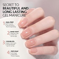 Gaoy Gel Nail Polish Kit 3 Colors 16Ml Jelly Pink Nude Milky White Sheer Soak Off Uv Gel Polish Set Milky Jelly