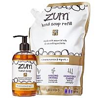 Zum Indigo Wild Hand Soap Natural Liquid Hand Soap Perfect Bathroom Kitchen Hand Soap Frankincense Myrrh Scent 12 Oz