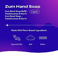 Zum Indigo Wild Hand Soap Natural Liquid Hand Soap Perfect Bathroom Kitchen Hand Soap Frankincense Myrrh Scent 12 Oz