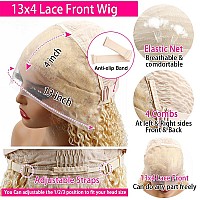 Legendhair 613 13X4 Lace Front Wig Human Hair Blonde Bob Wig Human Hair Short Curly Bob Wigs For Black Woman Human Hair 613 Fron