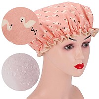 6 Pcs Shower Caps Hat For Women And Girl Reusable Waterproof Bath Cap Double Waterproof Layers Horse Pattern