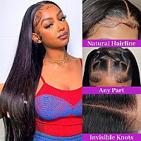 Smotoch 28 Inch Lace Front Wigs Human Hair 13X4 Straight Human Hair Lace Front Wigs Pre Plucked Glueless Hd Transparent Human