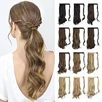 Sofeiyan Curly Ponytail Extension 15 Inch Heat Resistant Synthetic Natural Wavy Hairpiece Wrap Around Pony Tail Hair Extensions