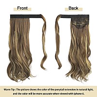 Sofeiyan Curly Ponytail Extension 15 Inch Heat Resistant Synthetic Natural Wavy Hairpiece Wrap Around Pony Tail Hair Extensions