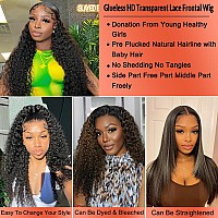 Besurina 30 Inch Kinky Curly Lace Front Wig Human Hair 13X4 Wear And Go Glueless Wigs Human Hair Pre Plucked With Baby Hair Hd D