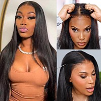 Tenacoo 9X6 Wear And Go Glueless Wig Pre Plucked Bleached Knots Lace Front Wig Pre Cut Hd Lace Closure Wigs Natural Hairline Str