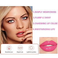 Zarics Cosmetics Color Changing Lip Oil Magic Big Brush Color Changing Lip Oillong Lasting Nourishing Lip Glow Oil With Big Br