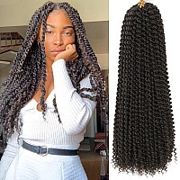 Alrence Passion Twist Hair 20 Inch 8 Packs Water Wave Crochet Hair Curly Braiding Hair For Butterfly Locs Long Bohe Crochet Brai