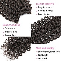 Alrence Passion Twist Hair 20 Inch 8 Packs Water Wave Crochet Hair Curly Braiding Hair For Butterfly Locs Long Bohe Crochet Brai