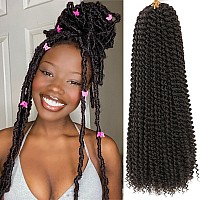 Passion Twist Hair 18 Inch 8 Packs Water Wave Crochet Hair Curly Braiding Hair For Butterfly Locs Long Bohe Crochet Braids 18 I