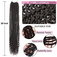 Passion Twist Hair 18 Inch 8 Packs Water Wave Crochet Hair Curly Braiding Hair For Butterfly Locs Long Bohe Crochet Braids 18 I