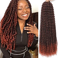 Passion Twist Hair 24 Inch 8 Packs Water Wave Crochet Hair Curly Braiding Hair For Butterfly Locs Long Bohe Crochet Braids 24 I