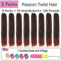 Passion Twist Hair 24 Inch 8 Packs Water Wave Crochet Hair Curly Braiding Hair For Butterfly Locs Long Bohe Crochet Braids 24 I