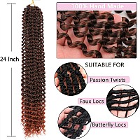 Passion Twist Hair 24 Inch 8 Packs Water Wave Crochet Hair Curly Braiding Hair For Butterfly Locs Long Bohe Crochet Braids 24 I