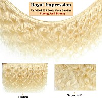 Royal Impression 613 Blonde Bundles Body Wave Human Hair 26 26 26 12A Grade 613 Blonde Body Wave Human Hair 3 Bundles 100 Un