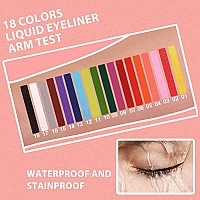 Evpct 1Pcs Carmine Red Liquid Eyeliner Makeup Waterproof Red Eye Liners For Women Eyes Wing Eyeliner Stamps Shapes Colored Eyel