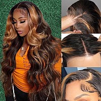 13X6 Lace Front Wigs Human Hair 1B30 250 Density Body Wave Blonde Wig Human Hair Highlight Ombre Lace Front Wig Human Hair Glue