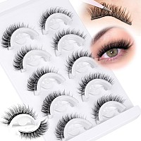 Wiwoseo Self Adhesive Eyelashes No Glue Needed False Lashes Natural Look Lash Extensions Reuseable Self Adhesive Lashes Waterpro