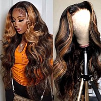 13X6 Lace Front Wigs Human Hair 1B30 250 Density Body Wave Blonde Wig Human Hair Highlight Ombre Lace Front Wig Human Hair Glue