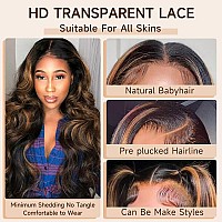 13X6 Lace Front Wigs Human Hair 1B30 250 Density Body Wave Blonde Wig Human Hair Highlight Ombre Lace Front Wig Human Hair Glue