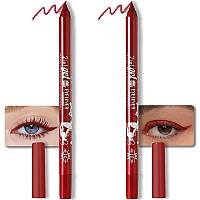 Evpct 2Pcs Red Color Gel Glitter Eyeliner Pencils Set For Women Waterline Waterproof Smudge Proof Lapiz De Ojos Delineador De Oj