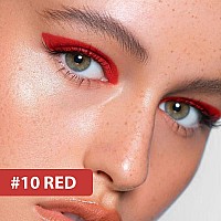 Evpct 2Pcs Red Color Gel Glitter Eyeliner Pencils Set For Women Waterline Waterproof Smudge Proof Lapiz De Ojos Delineador De Oj