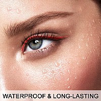 Evpct 2Pcs Red Color Gel Glitter Eyeliner Pencils Set For Women Waterline Waterproof Smudge Proof Lapiz De Ojos Delineador De Oj