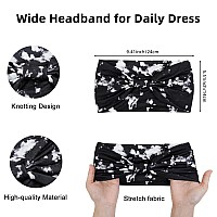 Huachi Tie Dye Headbands For Women Wide Head Wraps Boho Thick Hairbands Large African Sport Yoga Turban Headband Hair Accessorie