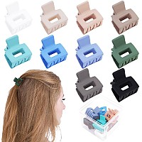 Ahoney 10Pcs Small Hair Claw Clips For Women Girls 1 Mini Matte Tiny Clips For Thin Thick Medium Hair Cute Jaw Barrettes Str