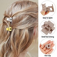 Ahoney 10Pcs Small Hair Claw Clips For Women Girls 1 Mini Matte Tiny Clips For Thin Thick Medium Hair Cute Jaw Clips With St