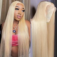 Sweetie 16 Inch 613 13X4 Lace Front Wig Human Hair 150 Density 12A Blonde Wig Human Hair Straight Lace Front Wigs Human Hair Fo