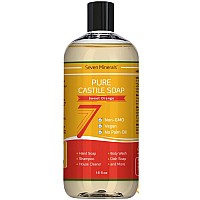 Pure Castile Soap Sweet Orange No Palm Oil Gmofree Gentle Liquid Soap For Sensitive Skin Baby Wash All Natural Vegan