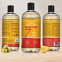 Pure Castile Soap Sweet Orange No Palm Oil Gmofree Gentle Liquid Soap For Sensitive Skin Baby Wash All Natural Vegan