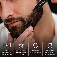 4 Pack Beard Filling Pen Kit With 4 Tips Waterproof Beard Pencil For Men Fill Shape Define With Brush Striking Viking J