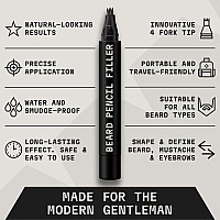 4 Pack Beard Filling Pen Kit With 4 Tips Waterproof Beard Pencil For Men Fill Shape Define With Brush Striking Viking J