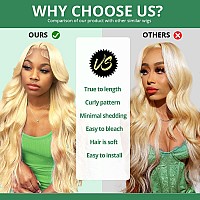 Sweetie 24 Inch 613 13X4 Lace Front Wig Human Hair 200 Density 12A Blonde Wig Human Hair Body Wave Lace Front Wigs Human Hair F