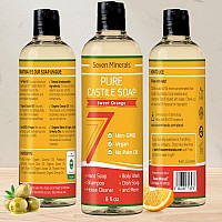 Pure Castile Soap Sweet Orange No Palm Oil Gmofree Gentle Liquid Soap For Sensitive Skin Baby Wash All Natural Vegan