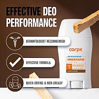 Carpe Underarm Antiperspirant And Deodorant Clinical Strength With Sandalwood Scent Combat Excessive Sweating Stay Fresh And D