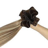 Full Shine Genius Weft Hair Extensions Balayage Hair Extensions Color 3822 Ombre Walnut Brown To Light Brown With Butter Blon