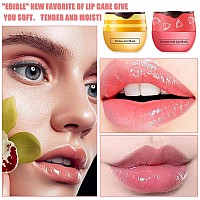 2 Pcs Bee Lip Balm Honey Pot Honeywatermelon Lip Mask Overnight Moisturizing Prevention Dry And Cracked Lip Scrubs Exfoliator L