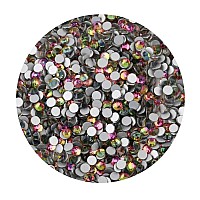 Beadsland 2880Pcs Flat Back Crystal Rhinestones Round Gems For Nail Art And Craft Glue Fix Rainbow Ss16 3840Mm