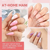 Una Gella Stiletto Gel X Nail Tips Full Cover 312Pcs No C Curve Stiletto Nail Tips Prebuff Press On Nails Half Matte Stiletto A