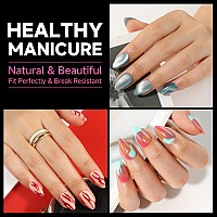 Una Gella Short Almond Nail Tips 312Pcs Short Almond Gel X Nail Tips Half Matte Soft Gel Nail Tips Clear Fake Nails For Full Co