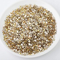 Beadsland 576Pcs Flat Back Crystal Rhinestones Round Gems For Nail Art And Craft Glue Fix Metal Sunlight Ss306365Mm