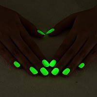 Danni Toni Semi Cured Gel Nail Strips Neon Green Glow In The Dark Gel Nail Stickers Summer Gel Nail Wraps 28 Stickers