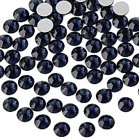 Beadsland 576Pcs Flat Back Crystal Rhinestones Round Gems For Nail Art And Craft Glue Fix Montana Ss30 6365Mm