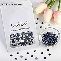 Beadsland 576Pcs Flat Back Crystal Rhinestones Round Gems For Nail Art And Craft Glue Fix Montana Ss30 6365Mm