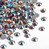 Beadsland 2880Pcs Flat Back Crystal Rhinestones Round Gems For Nail Art And Craft Glue Fix Ltcolorado Topaz Ab Ss20 4648Mm